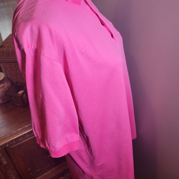 VINTAGE IZOD CLUB PINK EMBLEM POLO SHIRT - Picture 2 of 6